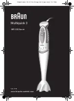 Braun MR 330 Sauce Manual preview