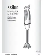 Предварительный просмотр 1 страницы Braun MR 500 SOUP Manual