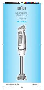 Braun Multiquick Minipimer Complete MR 6550 M FP Manual предпросмотр