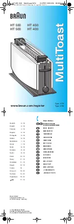 Preview for 2 page of Braun MultiToast HT 400 Manual