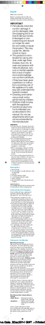 Preview for 5 page of Braun Oral-B 3756 Manual