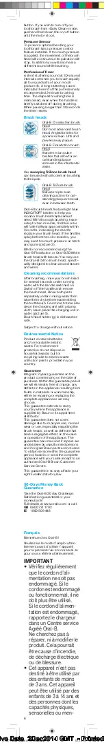 Preview for 6 page of Braun Oral-B 3756 Manual