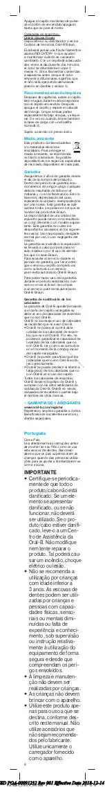 Preview for 9 page of Braun Oral-B KIDS D100 Manual