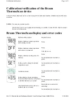 Braun ThermoScan Calibration Manual preview