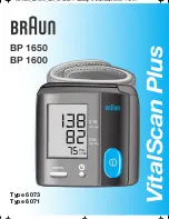 Preview for 1 page of Braun VitalScan Plus BP 1600 Manual