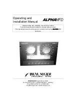 Preview for 1 page of Brauniger ALPHAMFD Operating And Installation Manual