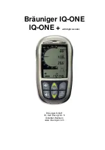 Brauniger IQ-ONE Operating Instructions Manual preview