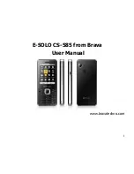 Brava E-SOLO CS-585 User Manual preview