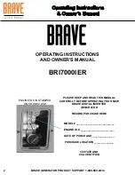 Предварительный просмотр 2 страницы Brave BRI7000IER Operating Instructions And Owner'S Manual