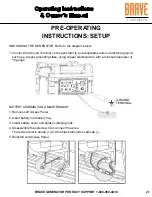 Предварительный просмотр 21 страницы Brave BRI7000IER Operating Instructions And Owner'S Manual