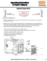 Предварительный просмотр 35 страницы Brave BRI7000IER Operating Instructions And Owner'S Manual