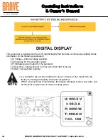 Предварительный просмотр 42 страницы Brave BRI7000IER Operating Instructions And Owner'S Manual