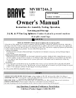 Brave VH1724GC Owner'S Manual preview