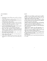 Предварительный просмотр 4 страницы Bravetti BB301 Owner'S Manual