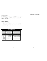 Preview for 6 page of Bravetti BB301 Owner'S Manual