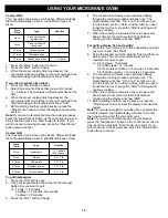 Preview for 12 page of Bravetti CONVECTION MICROWAVE OVEN K5345H Owner'S Manual