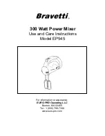 Bravetti EP545 Use And Care Instructions Manual preview