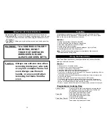 Предварительный просмотр 6 страницы Bravetti JO287HL Owner'S Manual