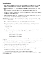 Preview for 5 page of Bravetti PLATINUM PRO FP201 Use And Care Instructions Manual