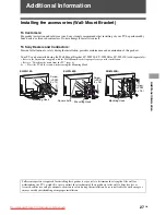 Preview for 27 page of Bravia KLV-22BX300 Operating Instructions Manual