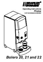 BRAVILOR BONAMAT Bolero 20 Operating Instructions Manual preview