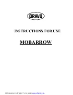 Предварительный просмотр 1 страницы Bravo MOBARROW Instructions For Use Manual