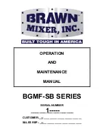 Preview for 3 page of Brawn BGMF100 Operation And Maintenance Manual