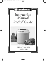 Breadman TR520 Instruction Manual & Recipe Manual preview