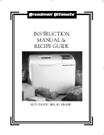 Breadman Ultimate TR2200C Instruction Manual & Recipe Manual preview