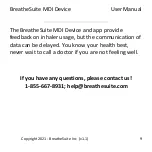 Предварительный просмотр 9 страницы BreatheSuite BreatheSuiteMDIV1 User Manual