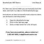 Предварительный просмотр 32 страницы BreatheSuite BreatheSuiteMDIV1 User Manual