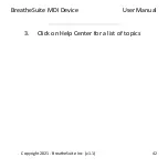 Предварительный просмотр 42 страницы BreatheSuite BreatheSuiteMDIV1 User Manual