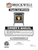 Preview for 1 page of Breckwell Classic Cast SPC4000 Owner'S Manual