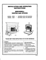 Preview for 1 page of Breckwell G29I Installation And Operating Instructions Manual