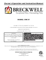 Preview for 1 page of Breckwell SWC31 Owner'S Operation And Instruction Manual