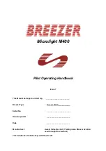 Breezer Microlight M400 Pilot Operating Handbook предпросмотр