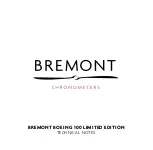 Preview for 1 page of Bremont BOEING 100 LIMITED EDITION Technical Notes