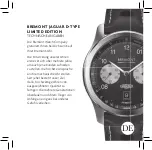 Preview for 25 page of Bremont JAGUAR D-TYPE LIMITED EDITION Technical Notes