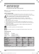 Preview for 6 page of brennenstuhl BF 3050 M Operating Instructions Manual