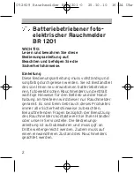 Preview for 2 page of brennenstuhl BR 1201 Operating Instructions Manual