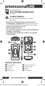 Preview for 2 page of brennenstuhl professionalLINE HL 2-00 Operating Instructions Manual