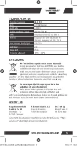 Preview for 5 page of brennenstuhl professionalLINE HL 5-00 Operating Instructions Manual