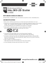 Preview for 3 page of brennenstuhl professionalLINE LA 4000 Operating Instructions Manual