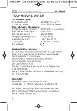 Предварительный просмотр 10 страницы brennenstuhl RC 2044 Operating Instructions Manual