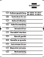 Preview for 1 page of brennenstuhl RP 150 W/PL 150 P Instructions For Use Manual