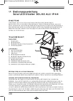 brennenstuhl SOL 80 ALU IP 44 Directions For Use Manual preview