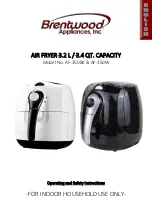 Brentwood Appliances AF-350BK Operating And Safety Instructions Manual preview