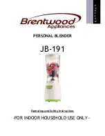 Brentwood Appliances B-191 Operating And Safety Instructions preview