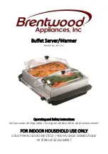 Brentwood Appliances BF-215 Operating And Safety Instructions Manual preview