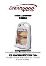 Предварительный просмотр 1 страницы Brentwood Appliances H-Q801W Operating And Safety Instructions Manual